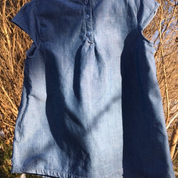 Adorable, European Style, Carter's , Smocked, 100% Cotton Denim , Dress.  6month - Picture 4 of 4